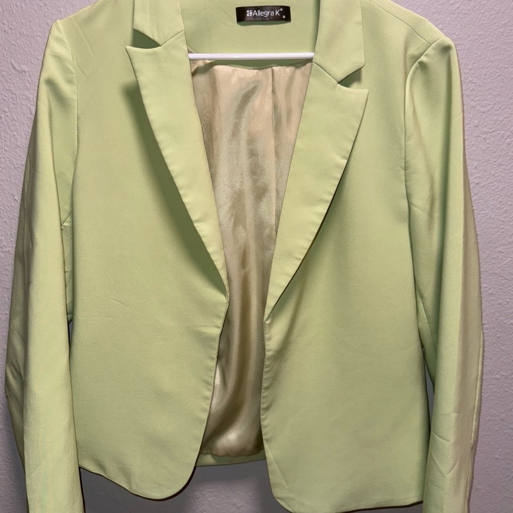 Allegra K Women's Pastel Green Blazer